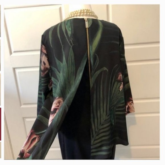Ted Baker Palm Floral overhang tunic dress size 3 nwot - Picture 8 of 14